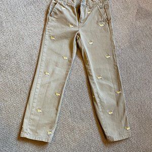 Janie & Jack Embroidered Dog Pant